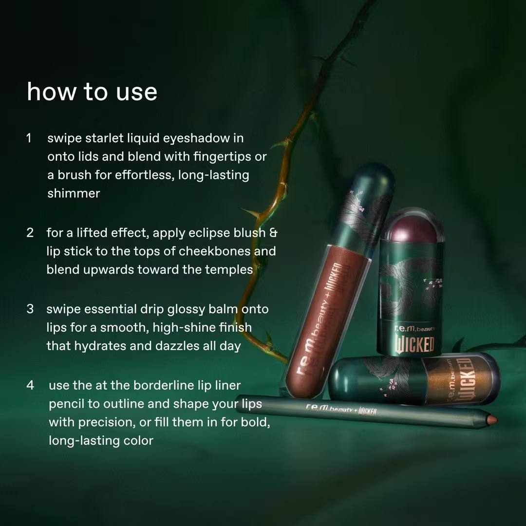 Kit de Maquiagem R.e.m Beauty x Wicked: For Good Elphaba