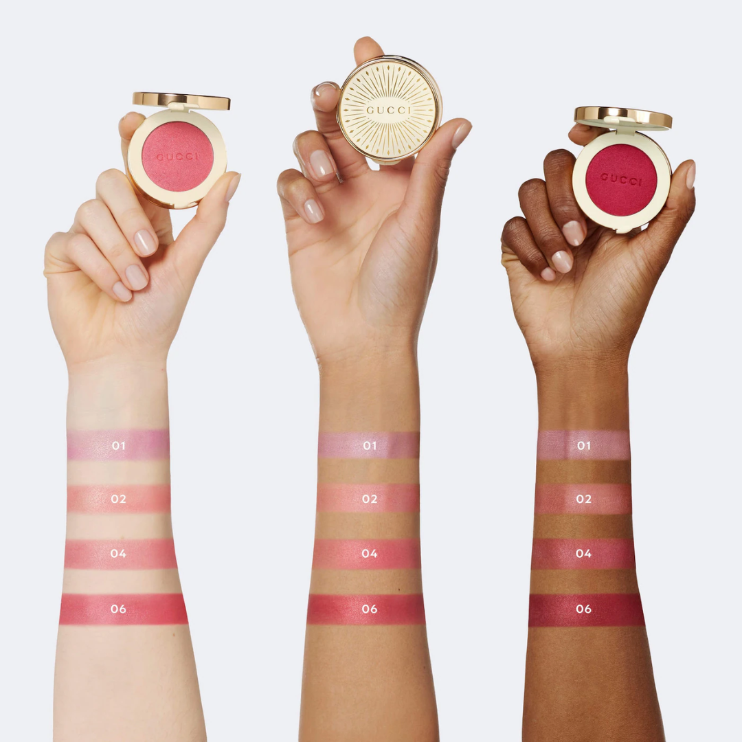 GUCCI GLOW BLUSH セット Blush Gucci Glow Dewy Powder Blush | Cor: 02 Fresh Coral - Imports MDM