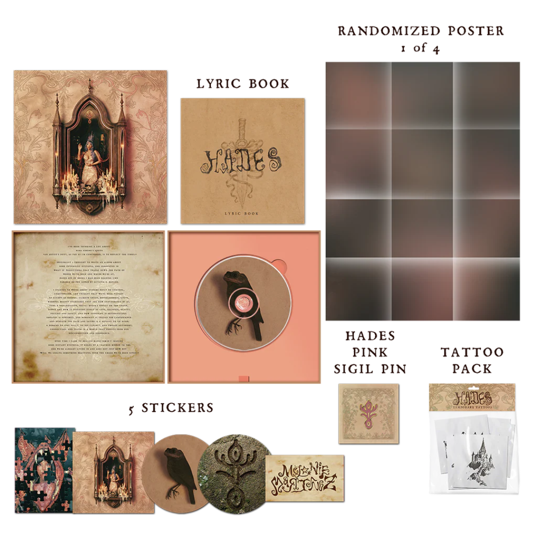 Box Kit Melanie Martinez Hades Pink Sigil Enamel Pin + CD Box Set