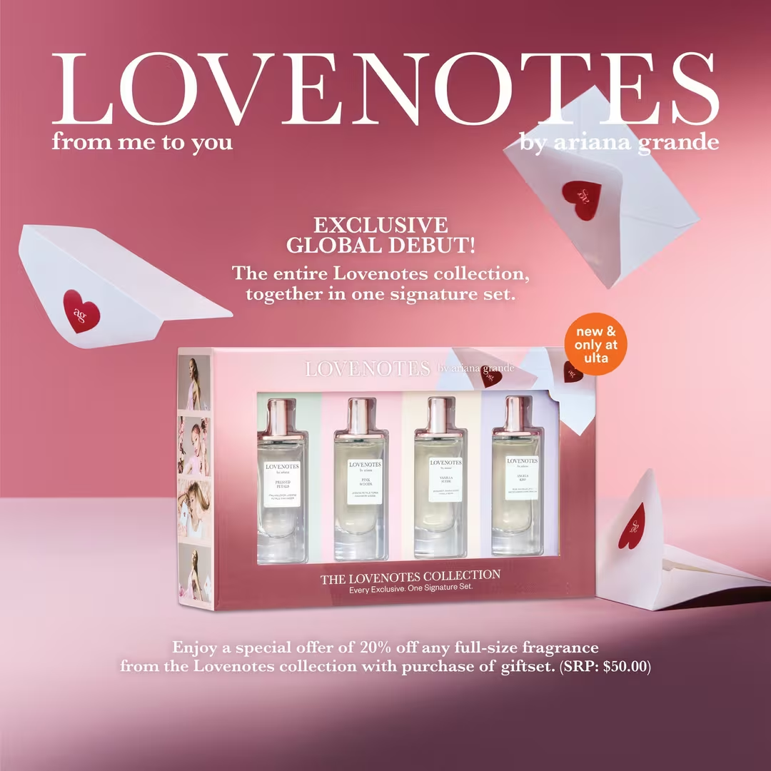 Kit Fragrâncias Ariana Grande LOVENOTES Coffret Set - Imports MDM