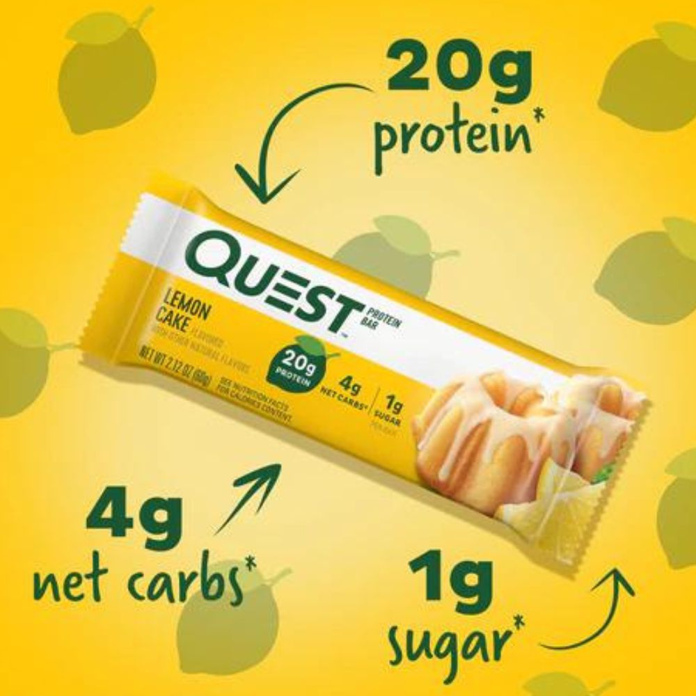 Kit 3 Un Quest Bar 60g Lemon Cake Quest Nutrition Origem