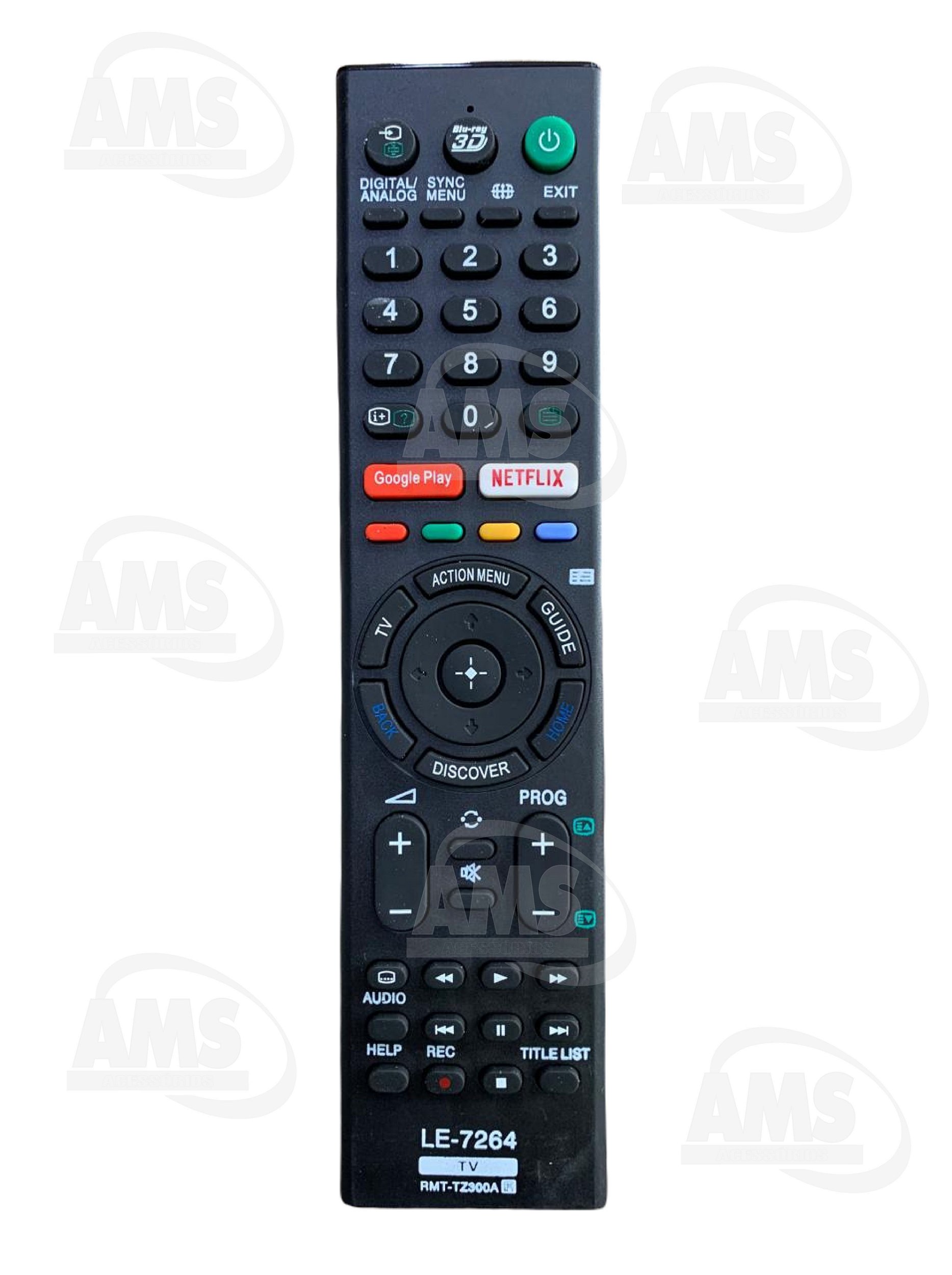 Controle Remoto TV Sony Bravia Rmt-tz300a Le-7264 - AMS ACESSÓRIOS -  Controles Remotos, Cabos e Acessórios
