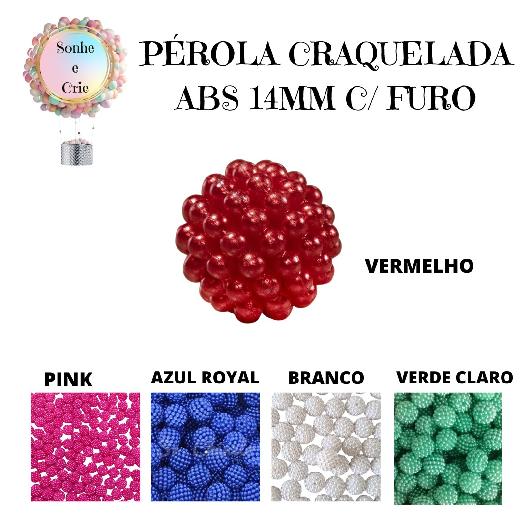 Perolas ABS Cor Azul tamanho 8mm - Loja de só pérolas