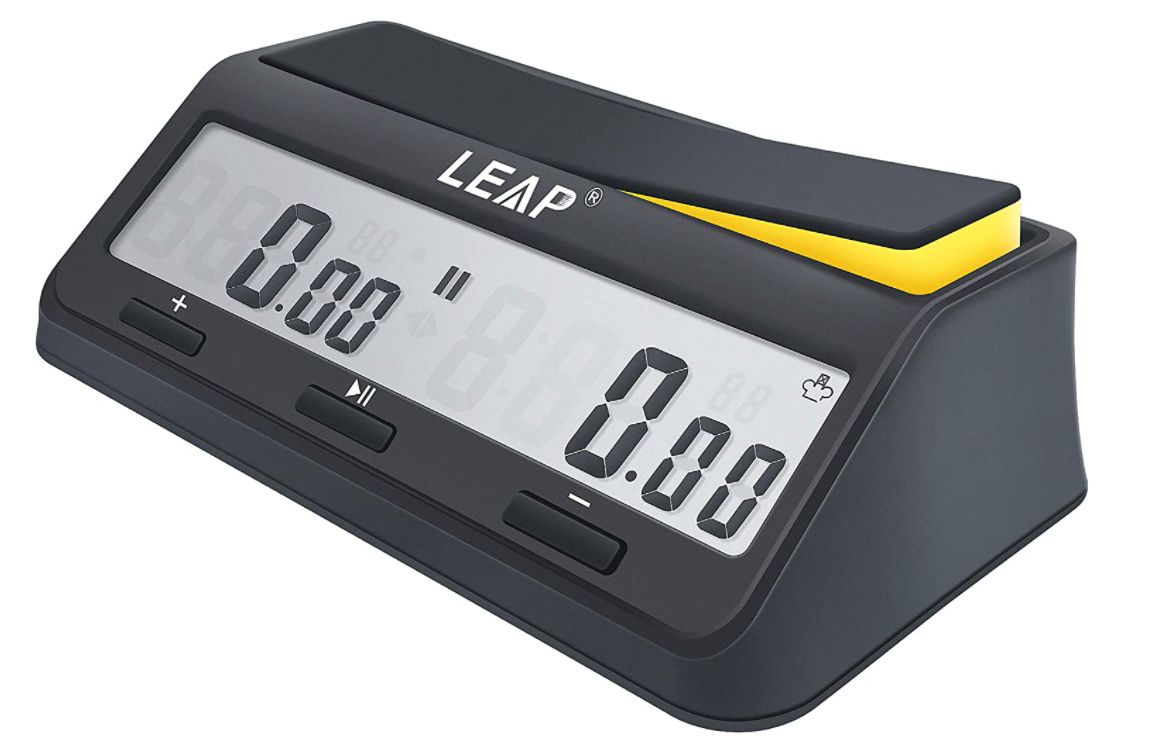 Relógio De Xadrez Digital Leap Pq9921 E Jogo De Peças Grátis