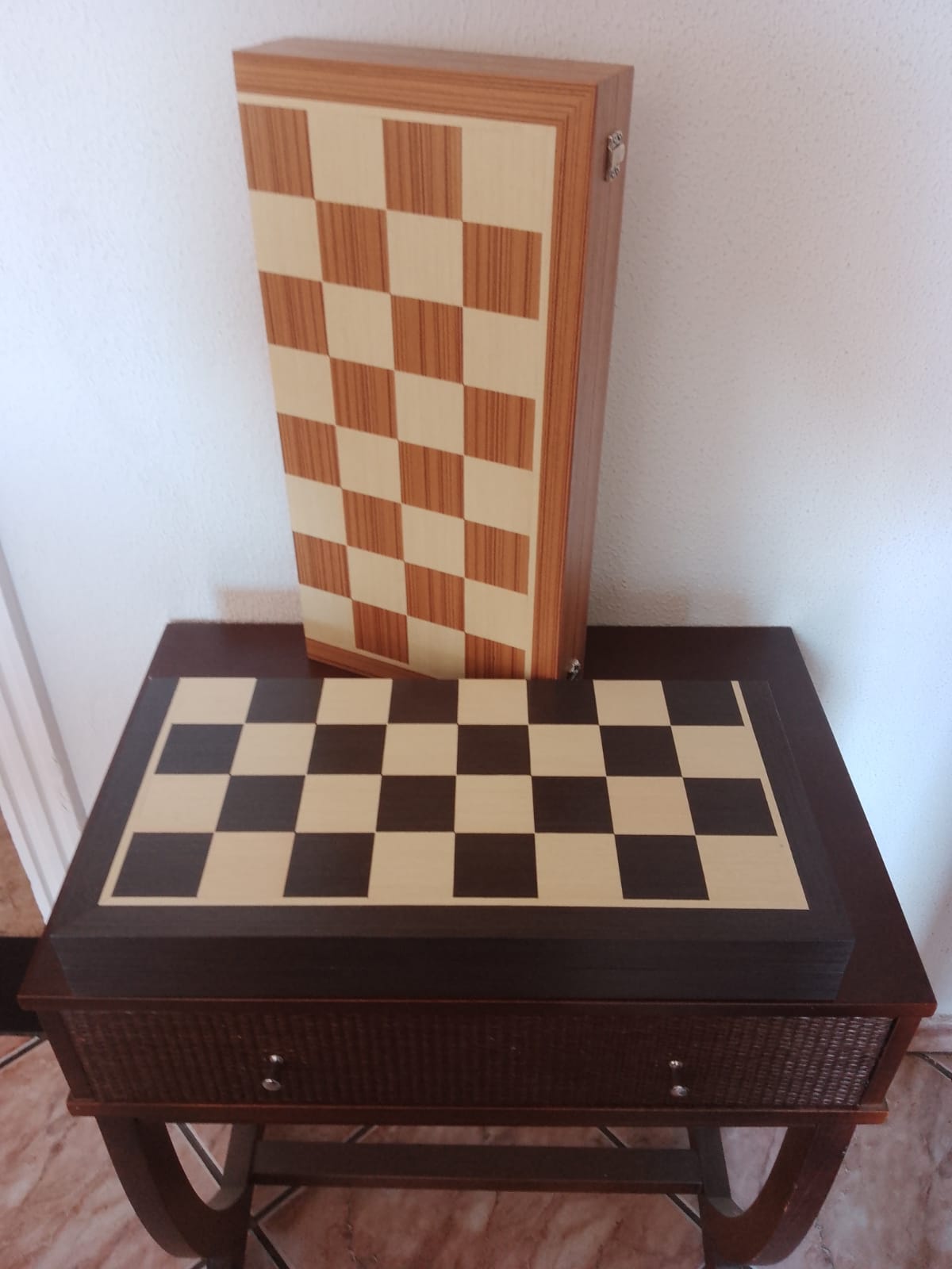 Tabuleiro de Xadrez Madeira - Chessboard Clássico Dobrável