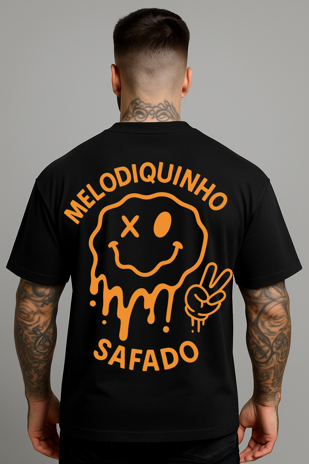 CAMISETA OVERSIZED PRETA MELODIQUINHO SAFADO RAVE FESTA - AFTER STORE