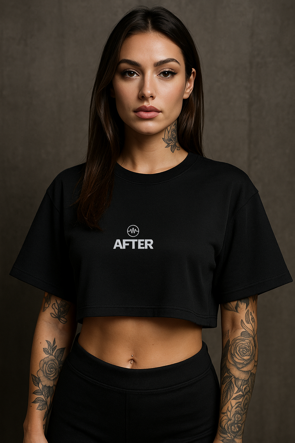 CROPPED OVERSIZED PRETO RUFUS - AFTER STORE