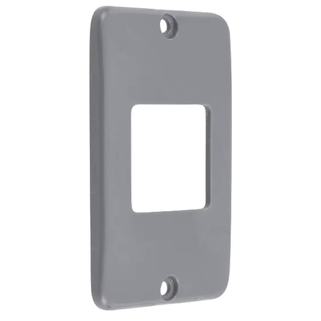 Vista lateral da Tampa para Condulete mostrando o encaixe