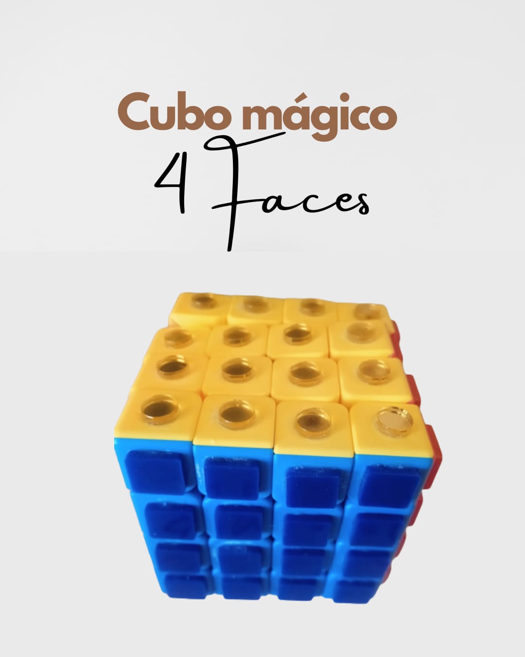 Cubo Mágico 4x4 Tátil para Cegos inclusão adaptado - Produtos