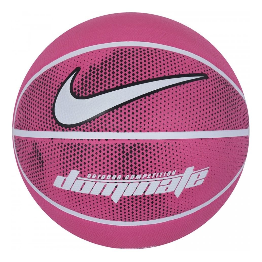 Bola de Basquete Nike Dominate 8P Preta e Vermelha - Tamanho 7