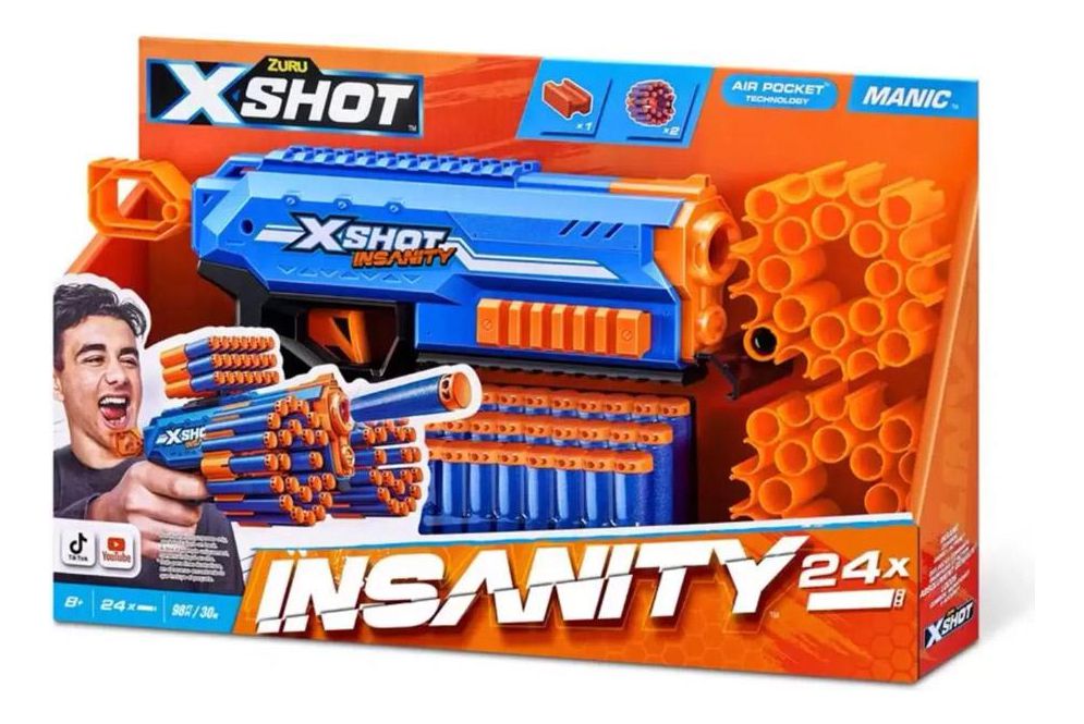 Lançador de brinquedo X-Shot para crianças 8 anos