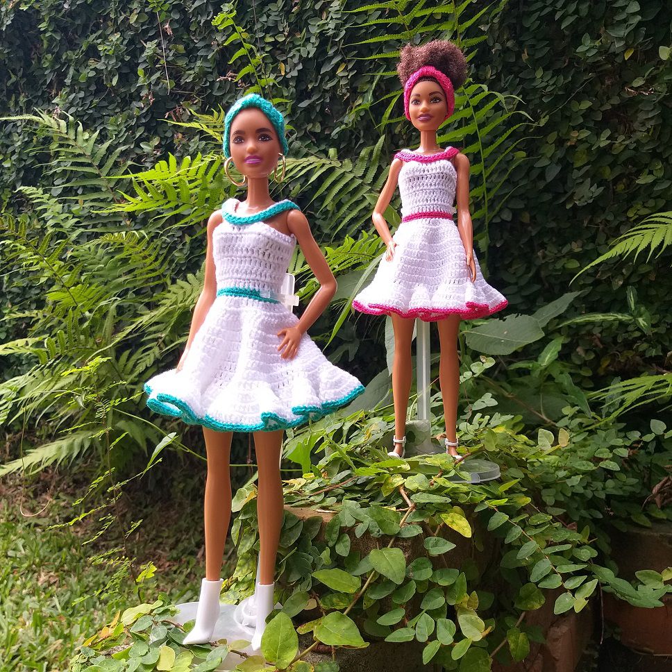 Roupas para boneca barbie em crochê - Manas Arteiras