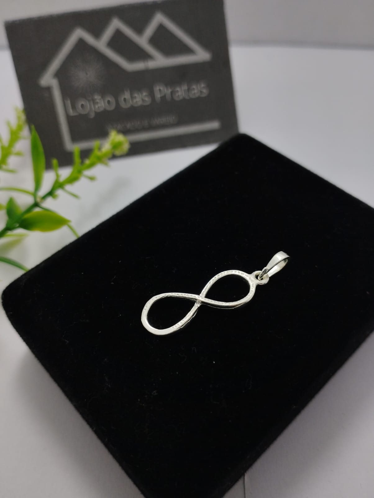 Pingente símbolo infinito de Prata 925 - Lojão das Pratas