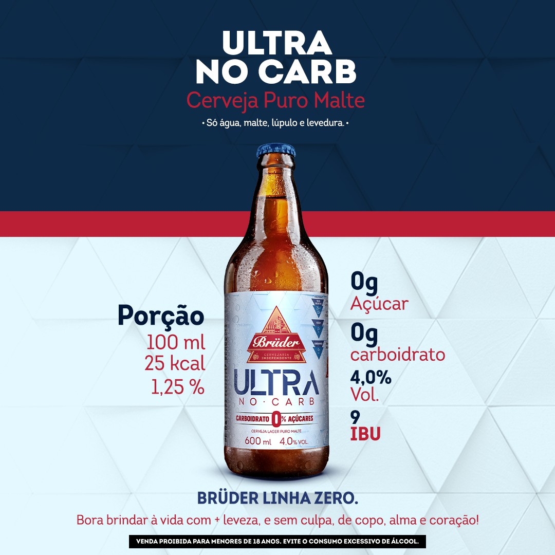 Kit cervejas Low Carb ( completo )600ml cx 15 unidades Loja Brüder
