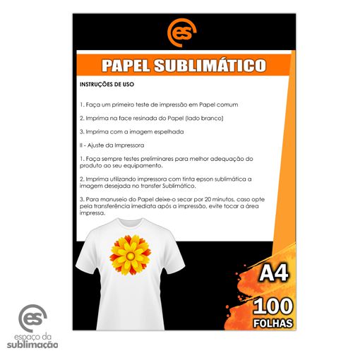 Papel Sublimático A4 Pct C100 Folhas Espaço Da Sublimação Tudo Para Sublimação E Transfer 6487