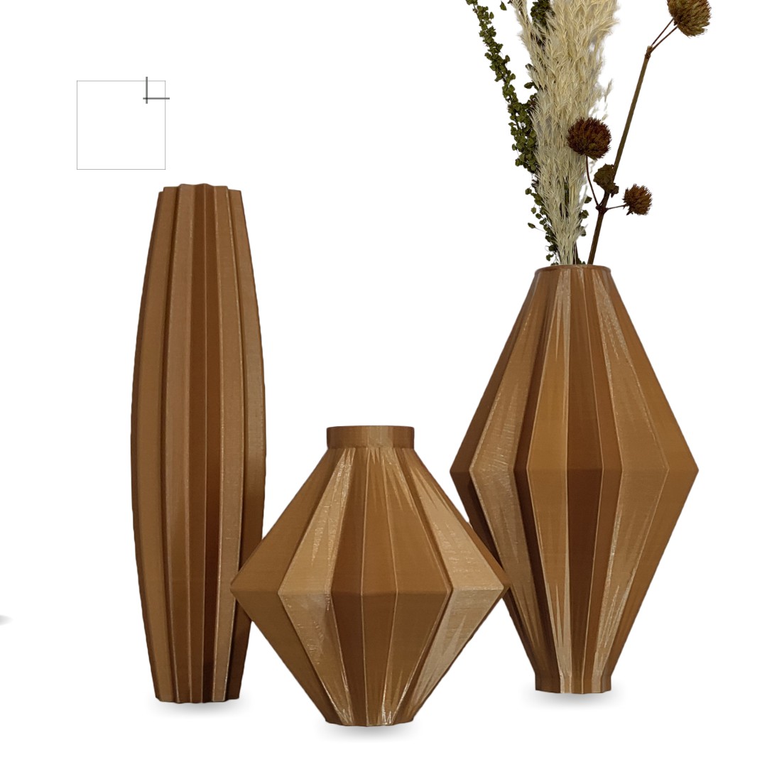 Kit de 3 Vasos Decorativos Ideal para Flores ou Folhagens Casa Luxo 3D -  3Decoração - Loja de artigos decorativos especializada em impressão 3D!