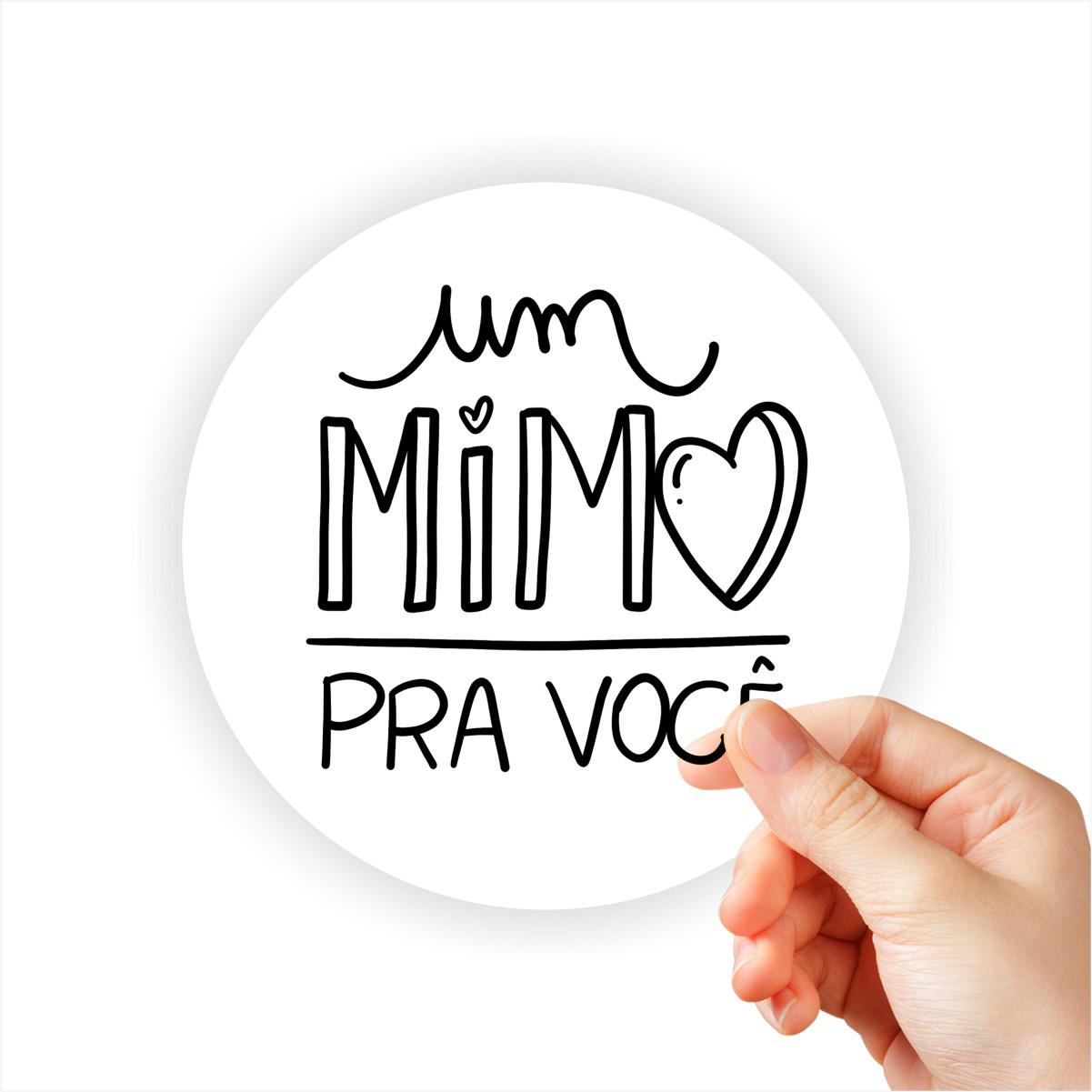 Etiqueta UM MIMO PRA VOCÊ Adesivo Transparente - KiDecor