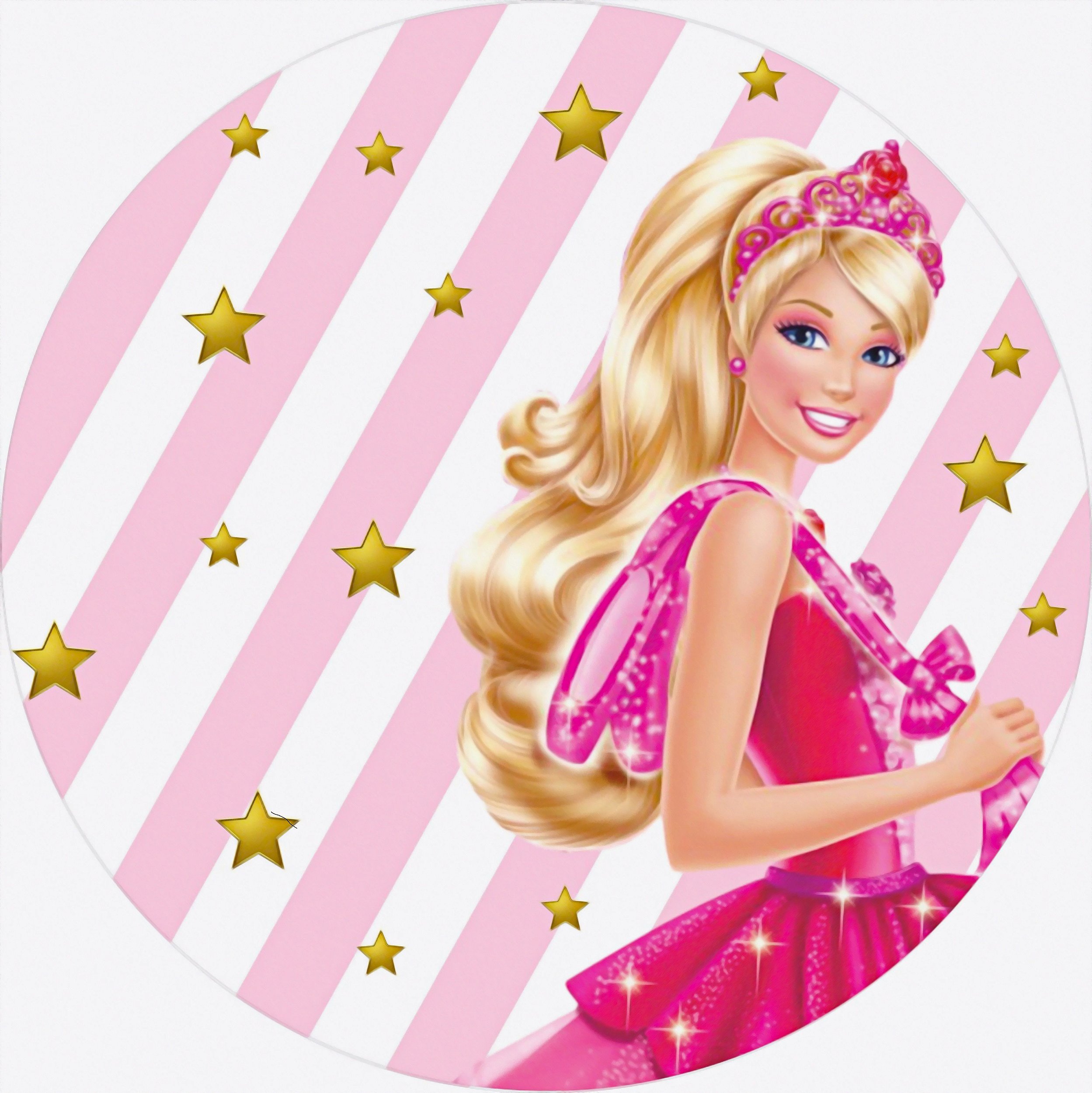 Painel Redondo Tecido Sublimado 3D Barbie WRD-4773 - Wear Sublimações