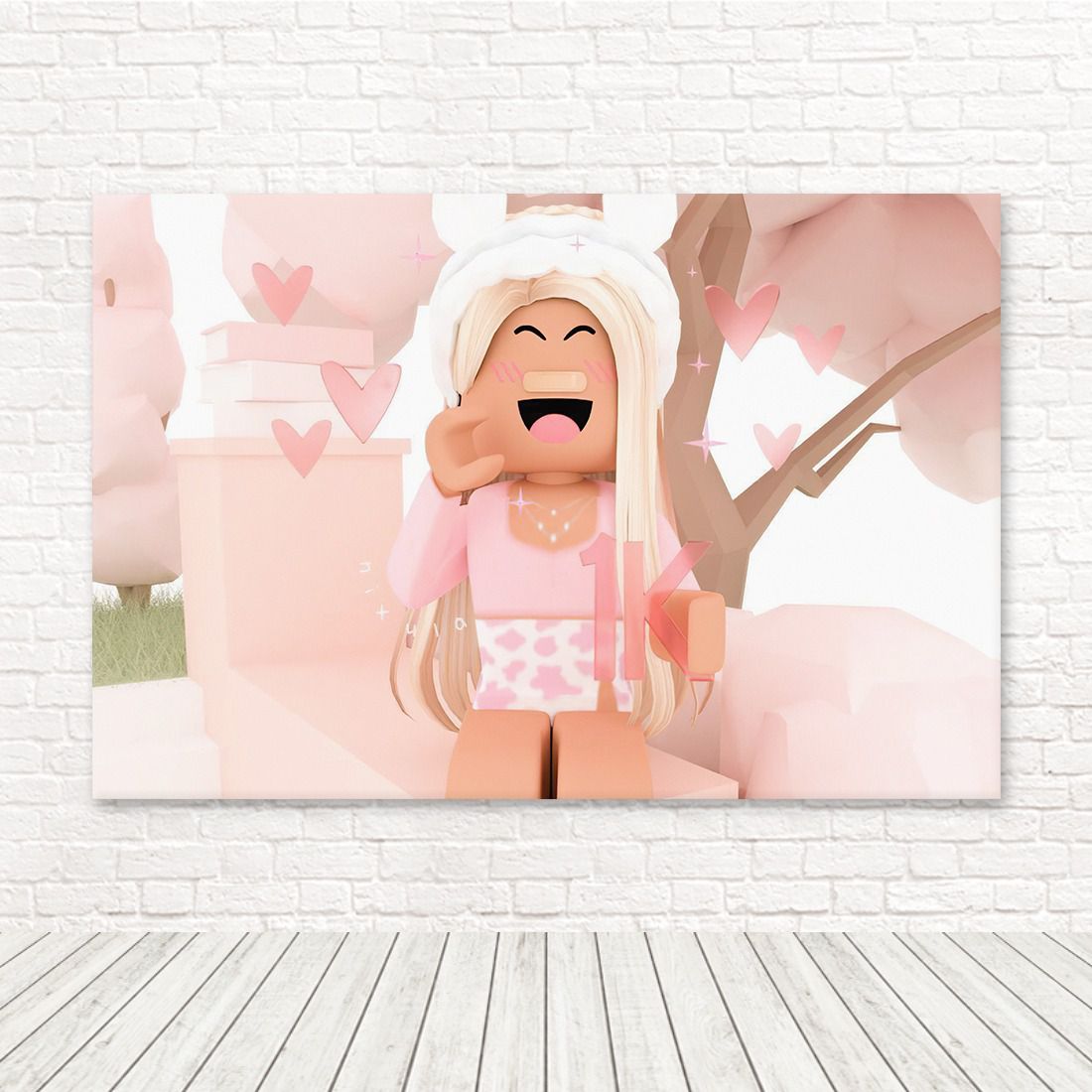 Painel Retangular Sublimado Roblox Menina 1,5X2,2 Frt-4565 em