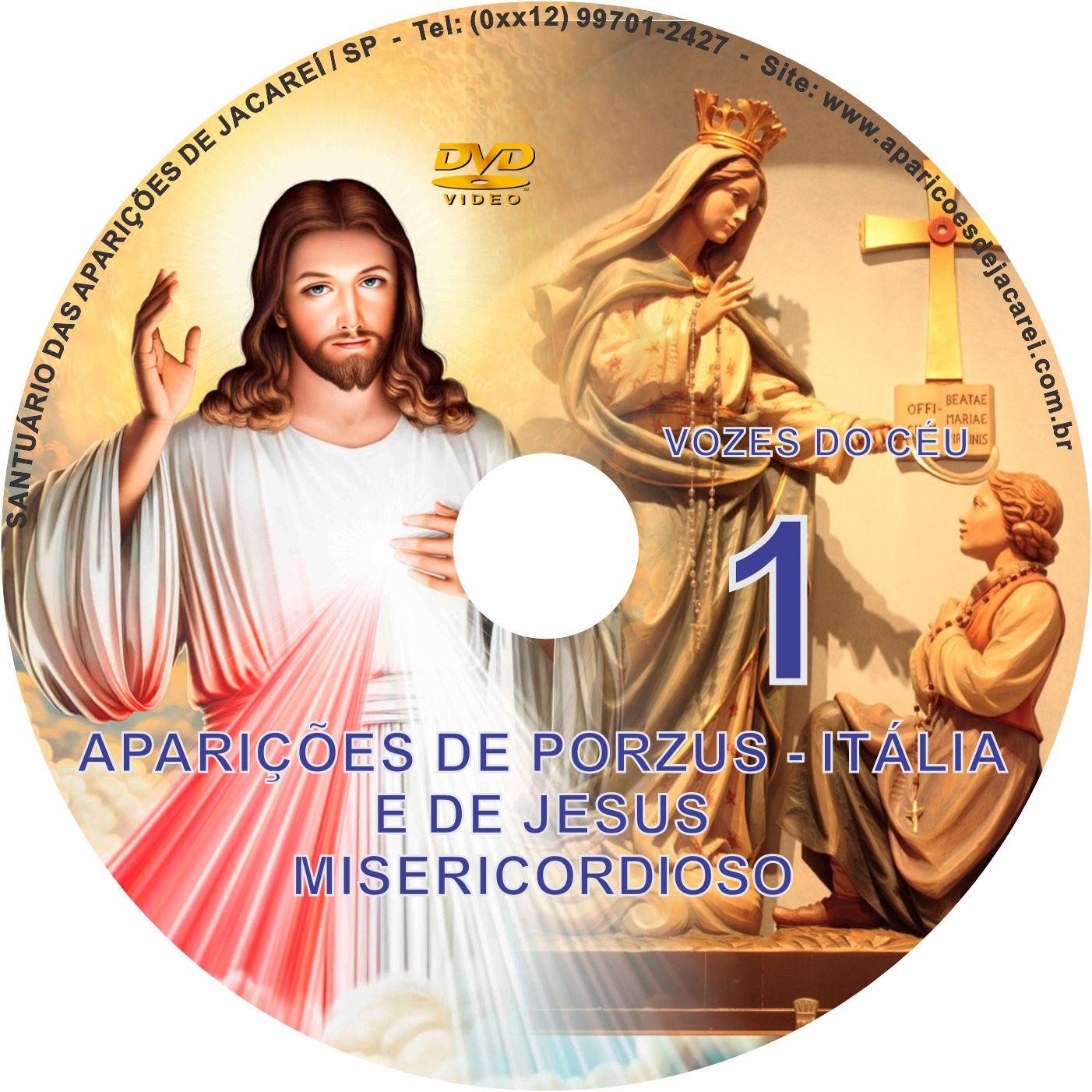 DVD VOZES DO CÉU 01- Filme das Aparições de Porzus - Itália e de Jesus  Misericordioso à Santa Faustina - LOJA MARIEL