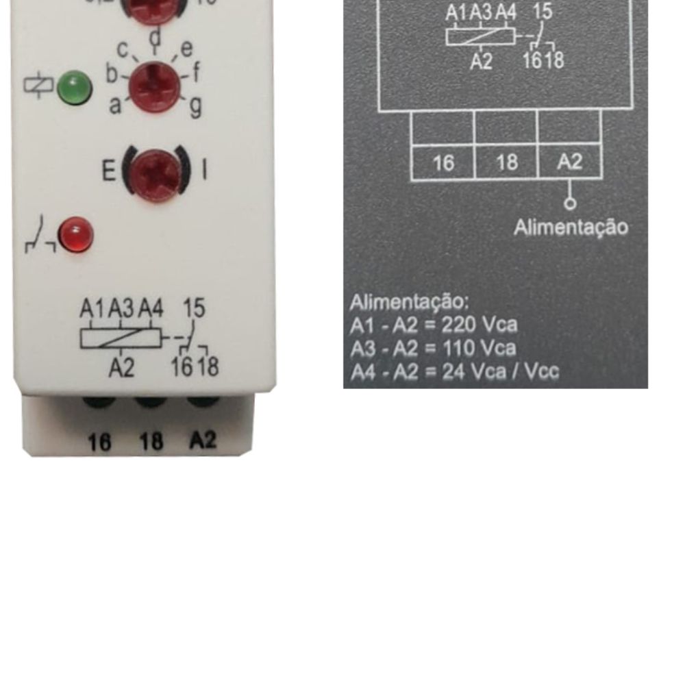 RELE TEMPO DUPLA FUNÇÃO JTX-140110 220VCA 24VCA/VCC DIGIMEC - Elétrica ...