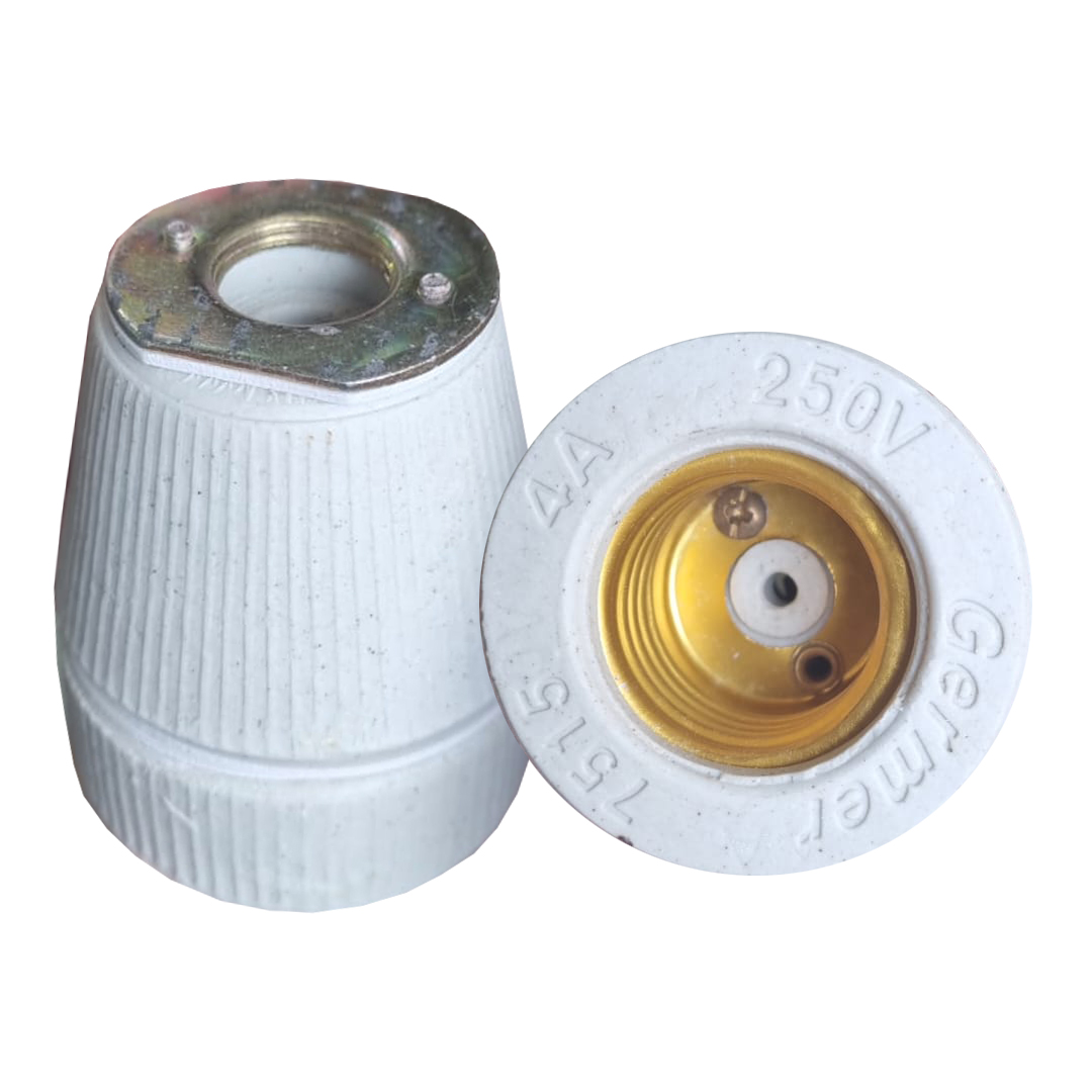 SOQUETE PORCELANA E 27 P/ TEMPO 1570 GERMER - Elétrica Suzuki