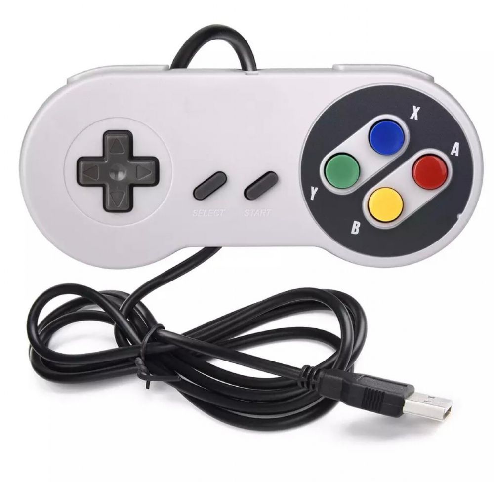 Controle Super Nintendo Snes Joystick Usb Jogos Emulador Pc