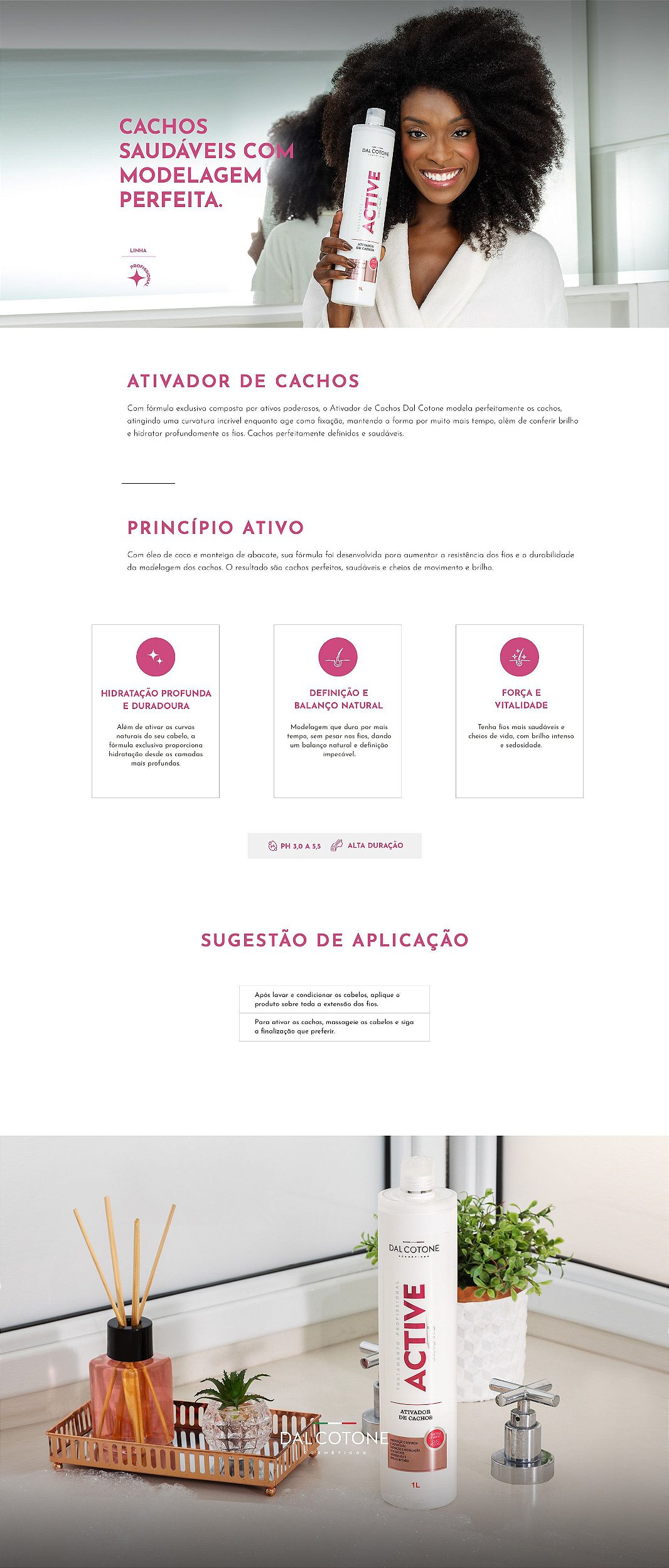 ATIVADOR CACHOS COCO DAL COTONE 1L REF198 - LB DISTRIBUIDORA