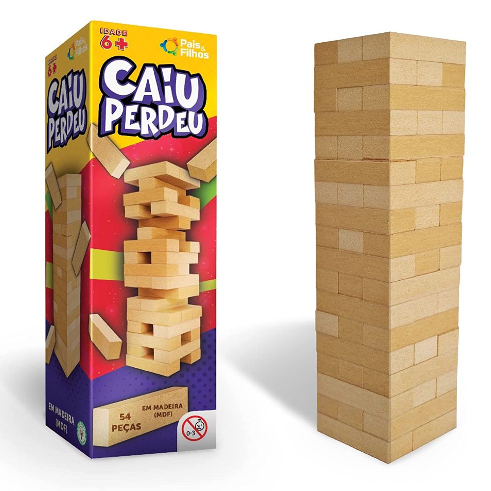 Jogo De Mesa De Montar Caiu Perdeu 54 Peças Pais E Filhos