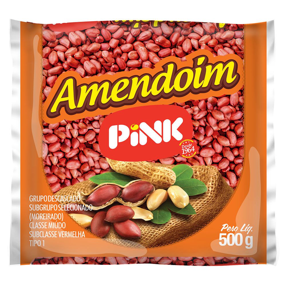 Amendoim Cru Pink Pacote 500 g - supermercado online