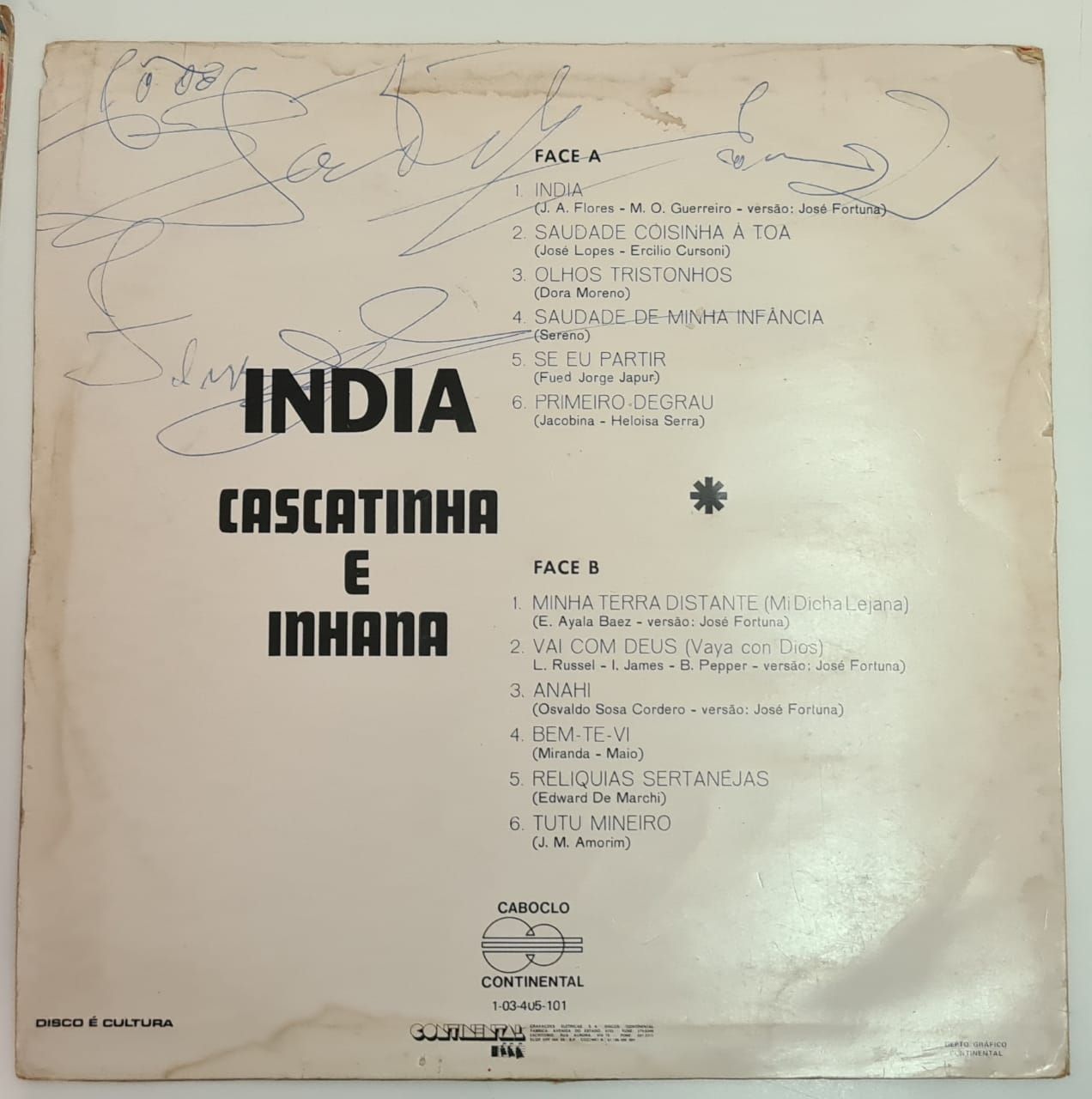 Disco de Vinil India Interprete Cascatinha e Inhana (1972) [usado] Sebo Espaço Literário