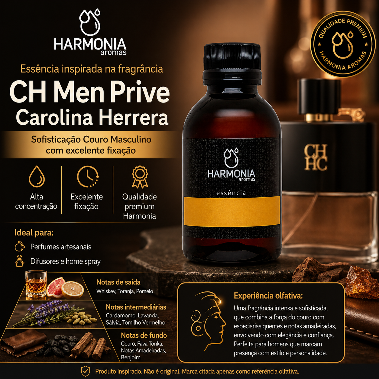 Essência Perfume Masculino Ch Man Prive - Essências, Frascos e