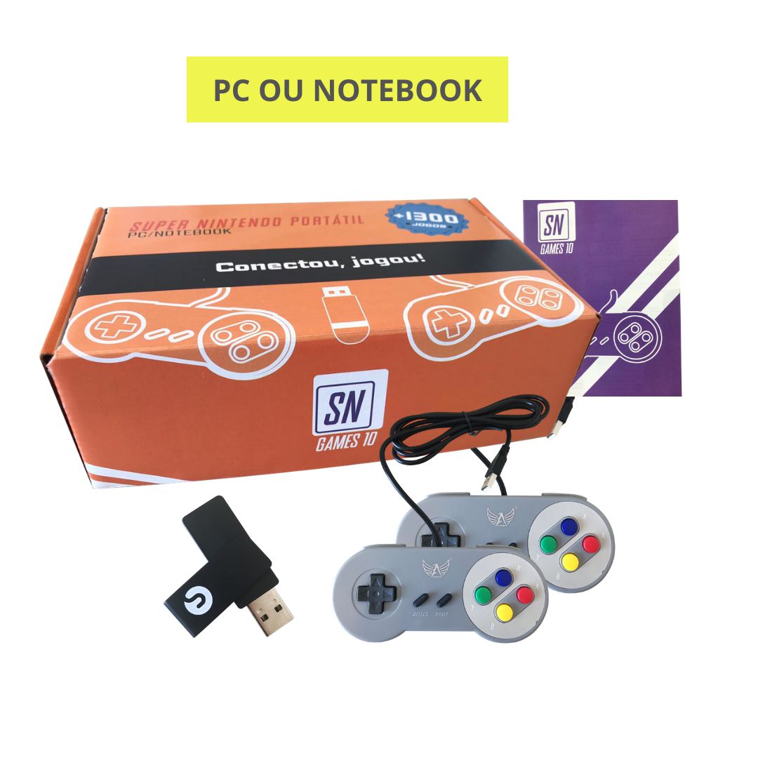 Super Nintendo Retrô Portátil + de 5500 Jogos e 2 Controles – DFR OFERTAS