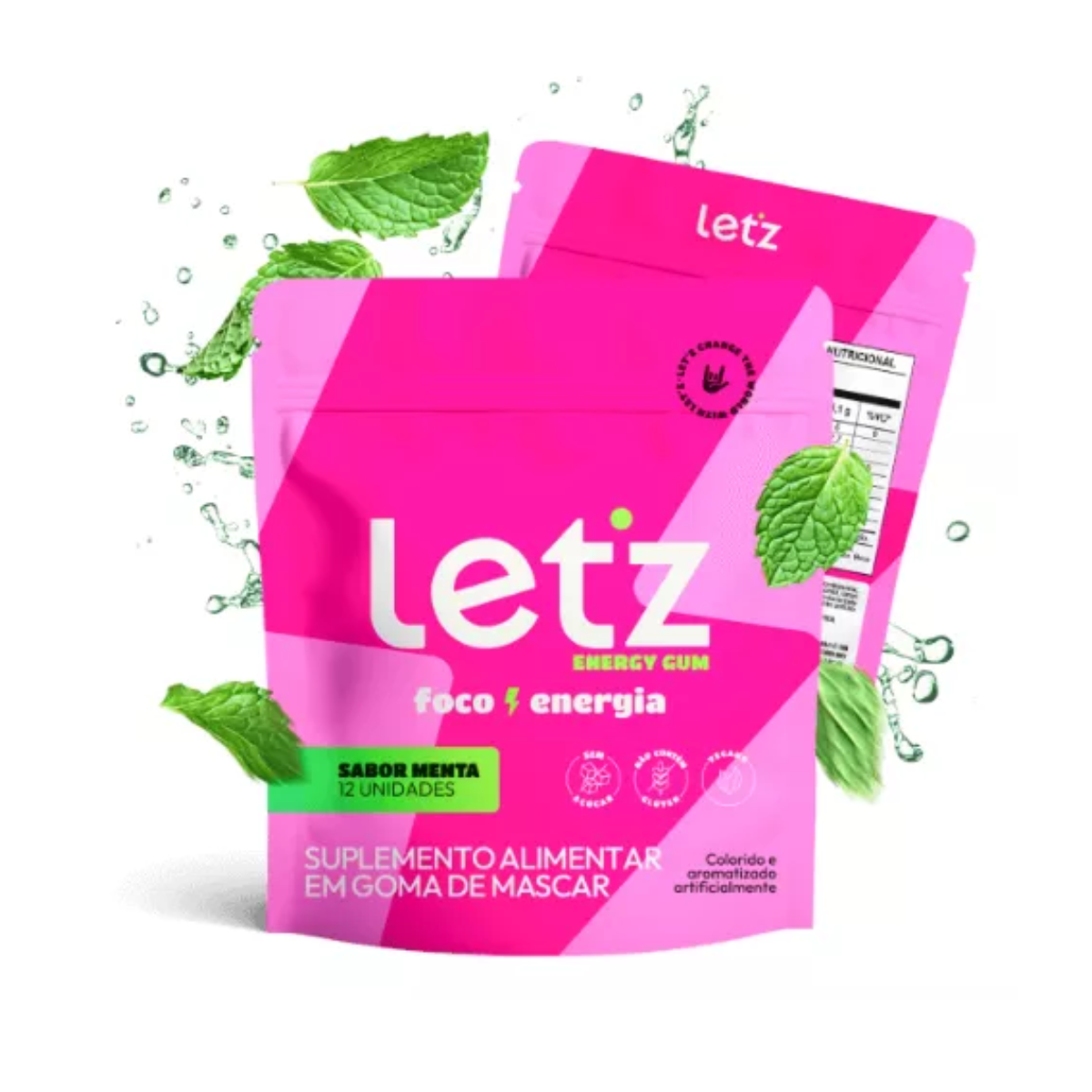 Chiclete Energético Letz Gum 4 Pacotes (Frete Gråtis) - Meu Mercado Fit