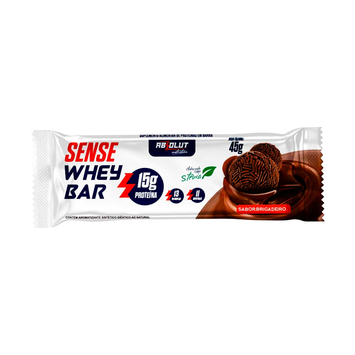 Barra de Proteína Sense Bar Brigadeiro Absolut Nutrition - Caixa 12 un ...