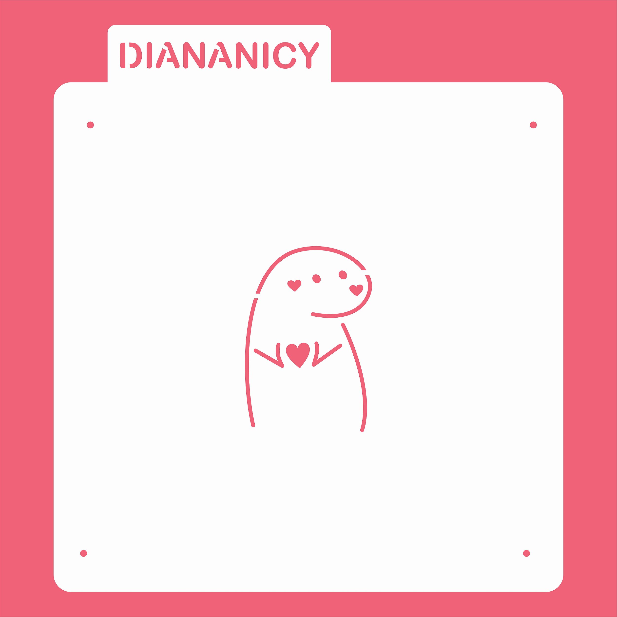 Estêncil Diananicy Nº 79 - Stencil Flork Meme - Apaixonado Amor