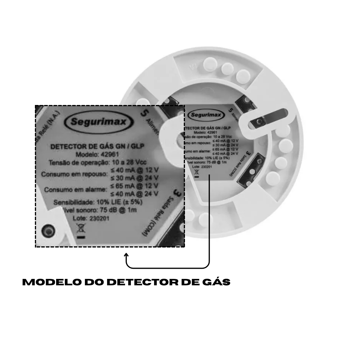 Detector de Gás GLP/GN 12V/24V Convencional - Segurimax - Máxima ...
