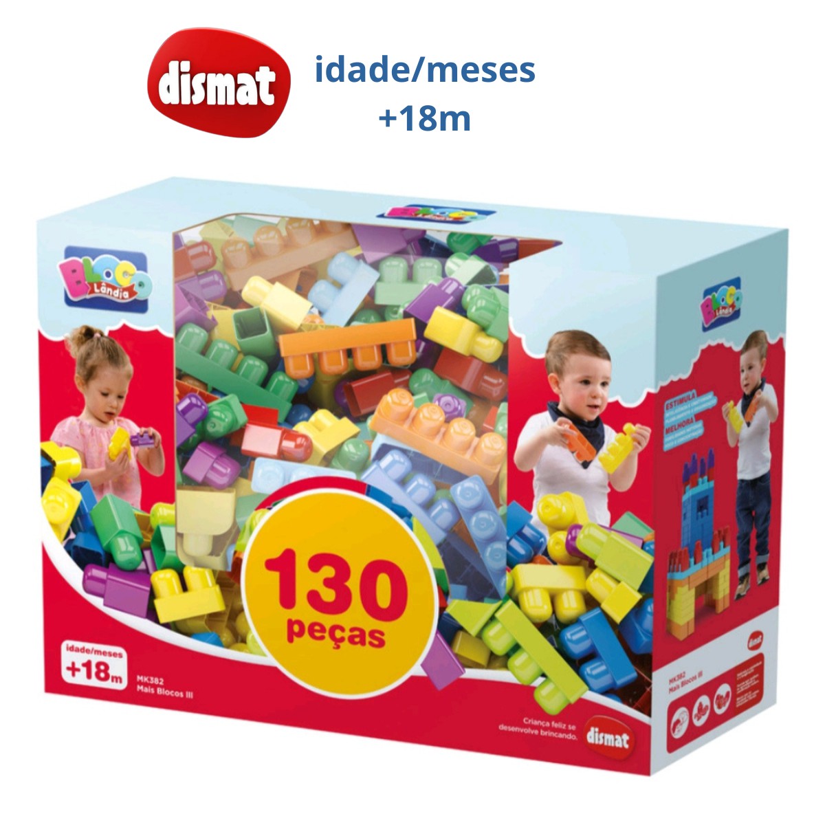 Caminhão De Brinquedo Com 25 Blocos De Montar Brinquedo Infantil Dismat