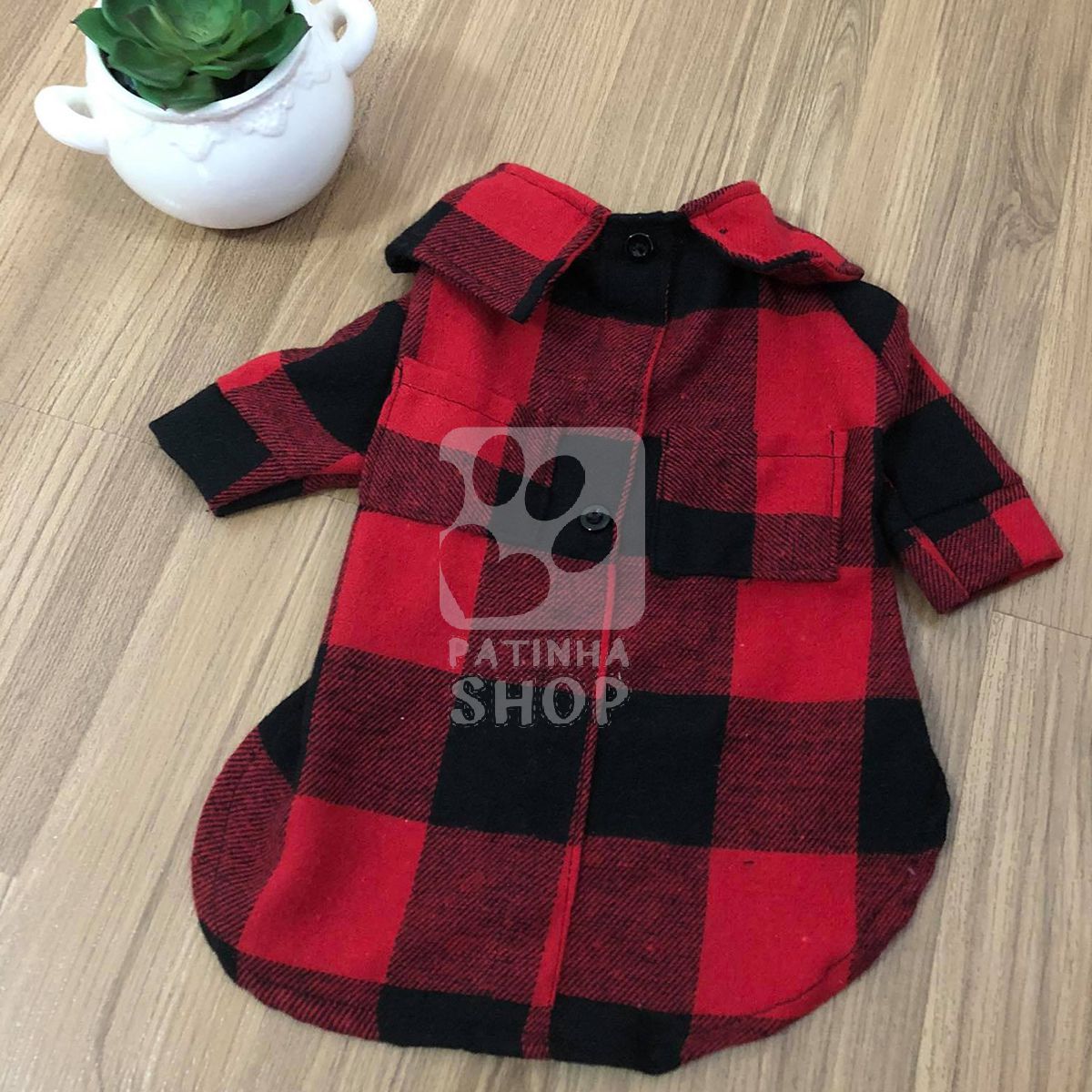 Camisa Xadrez de Tactel para Cachorro - Elite Moda Pet