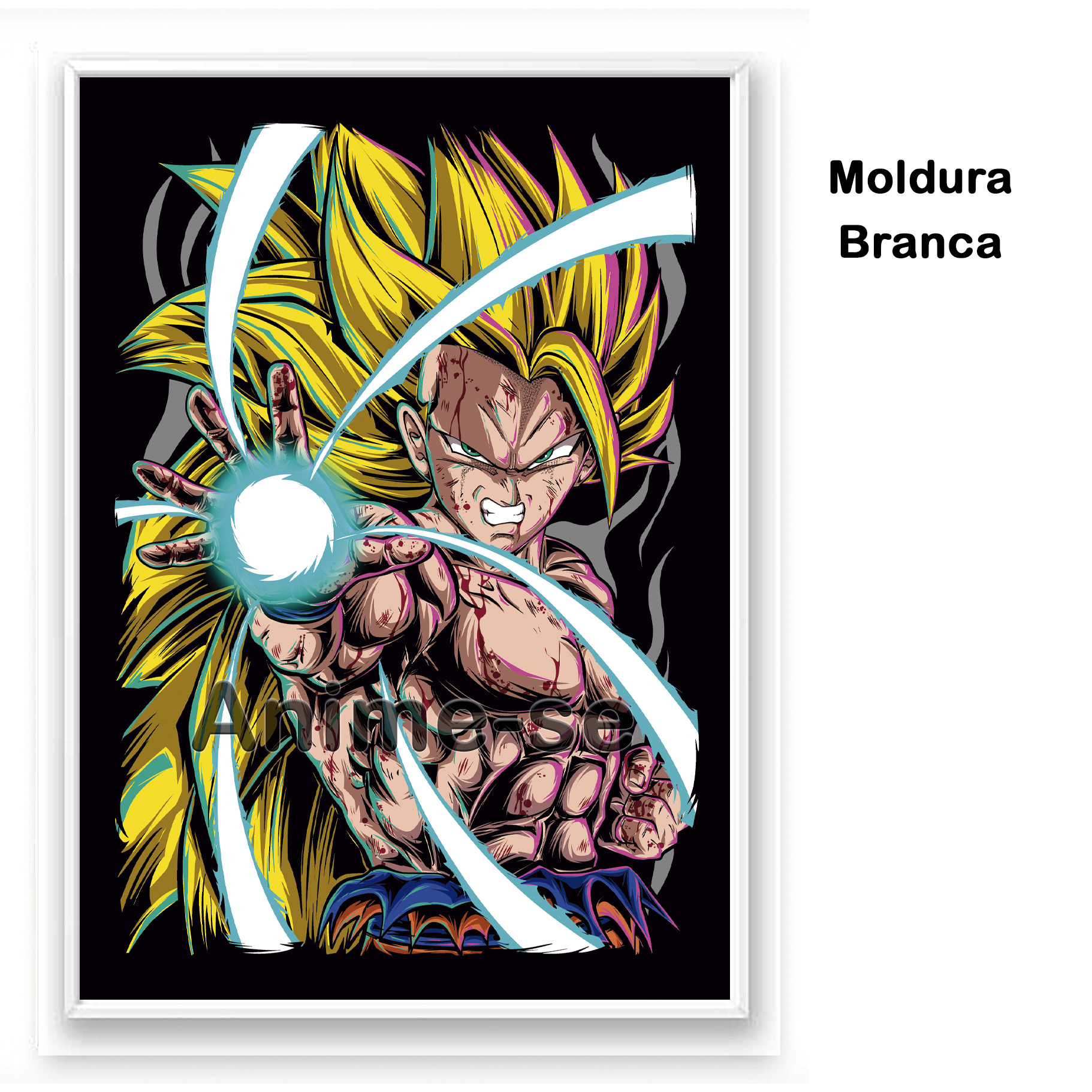 Quadro Super Saiyajin 4 Goku Ssj4 Dragon Ball Anime Placa Decorativa