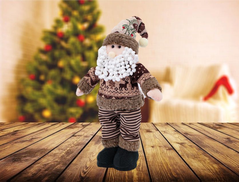 Papai Noel Em Pé Pelúcia Tricô Forest 40cm - Magizi - Mundial Casa e ...