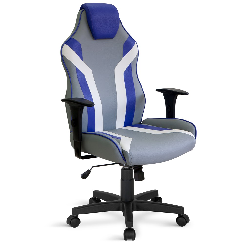 Cadeira Gamer Obeso Plus Size Giratória Relax C/Braços CZ/AZ/BC - Flex  Cadeiras