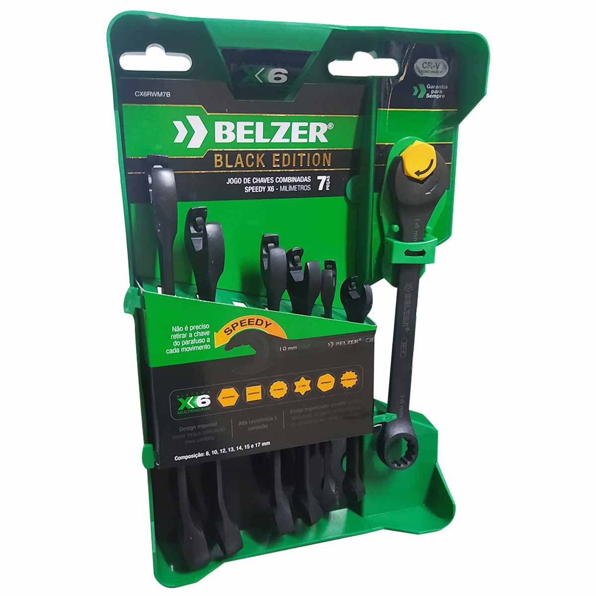 Jogo de Chave Combinada Speedy X6 08 a 17mm BELZER 07 Peças