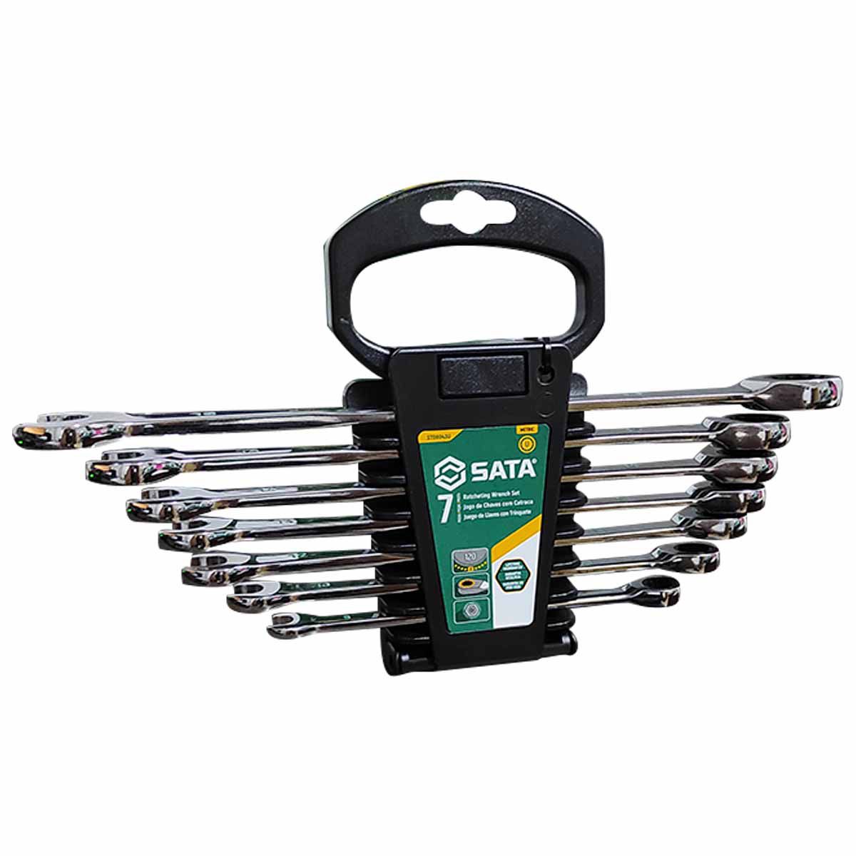Jogo Chave Combinada CATRACA XP 120 Dentes 07Pç SATA ST08043