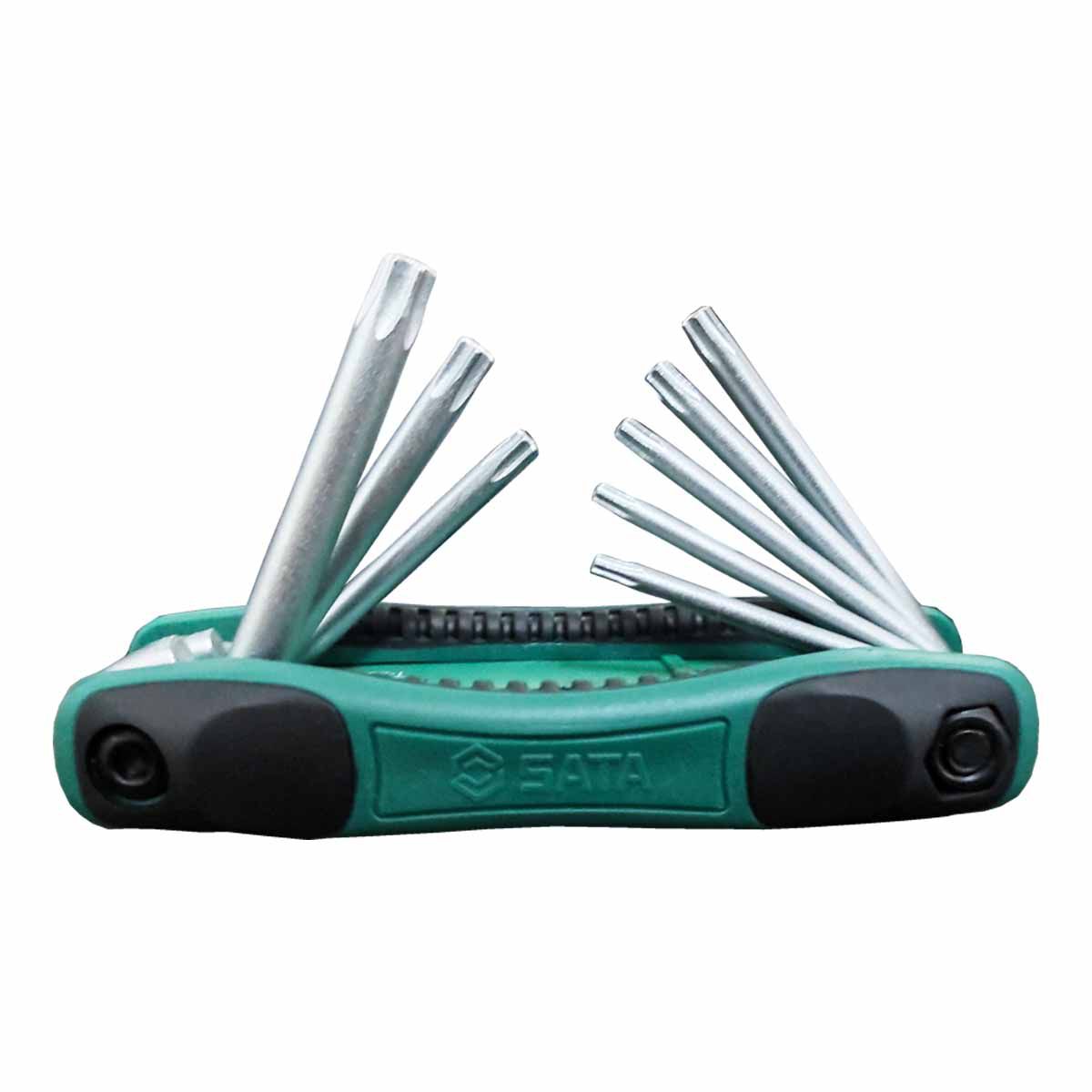 Jogo de Chave TORX Canivete Furo Guia Aço - SATA - 08 Peças