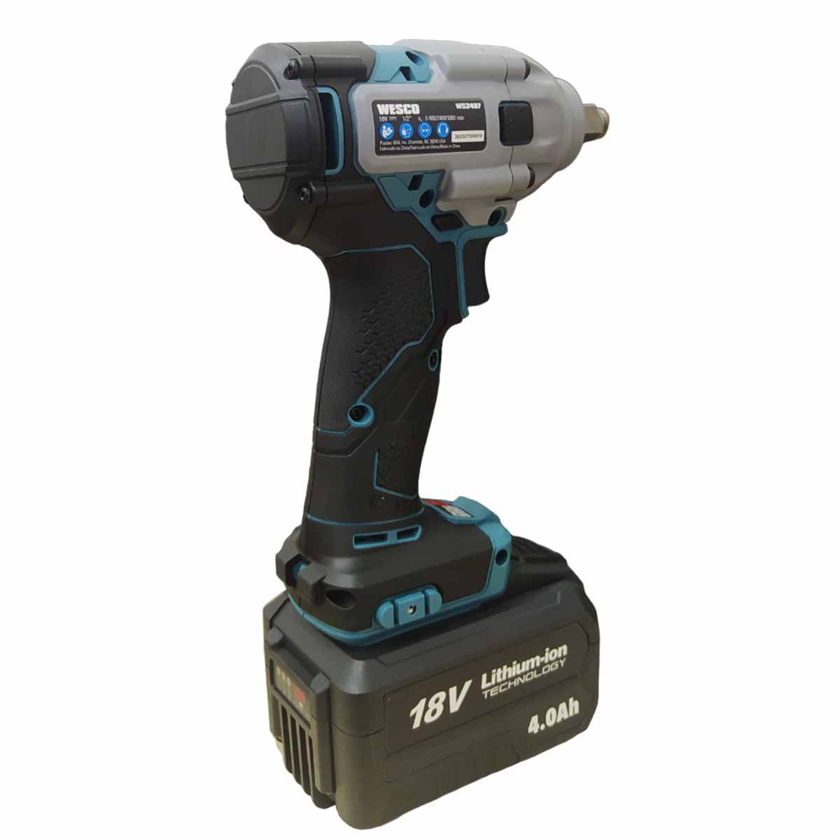 Chave de Impacto 1/2 18v com Bateria 4AH WS2407 WESCO - Parafusos