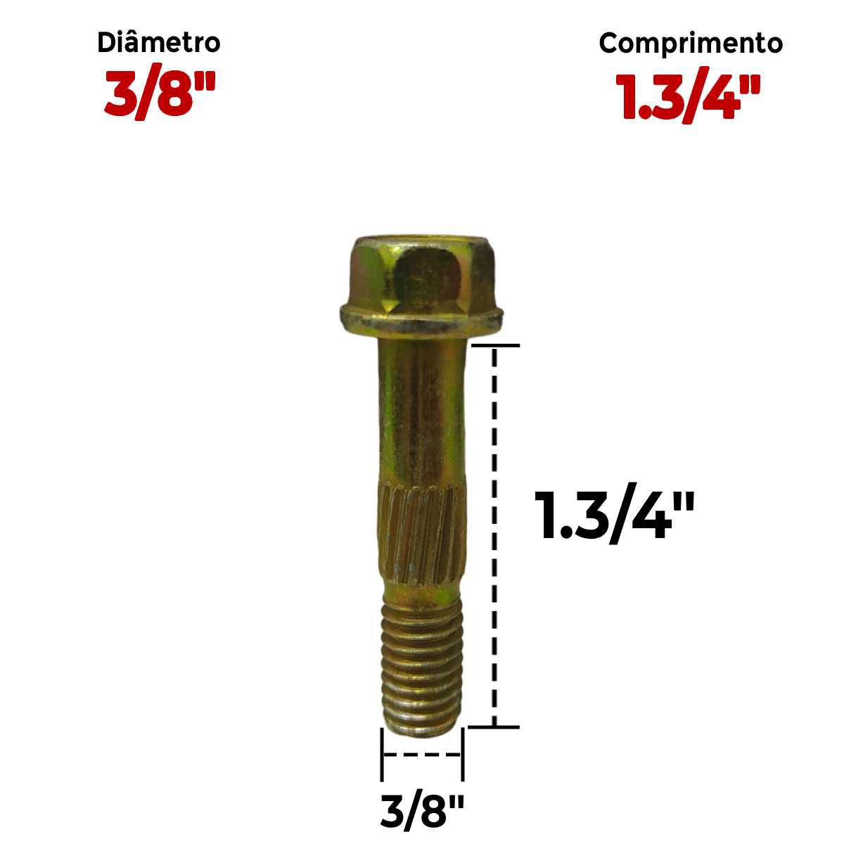 Parafuso do Motor de Arranque Opala 3/8 x 1.3/4 - Parafusos e Ferramentas  Especiais