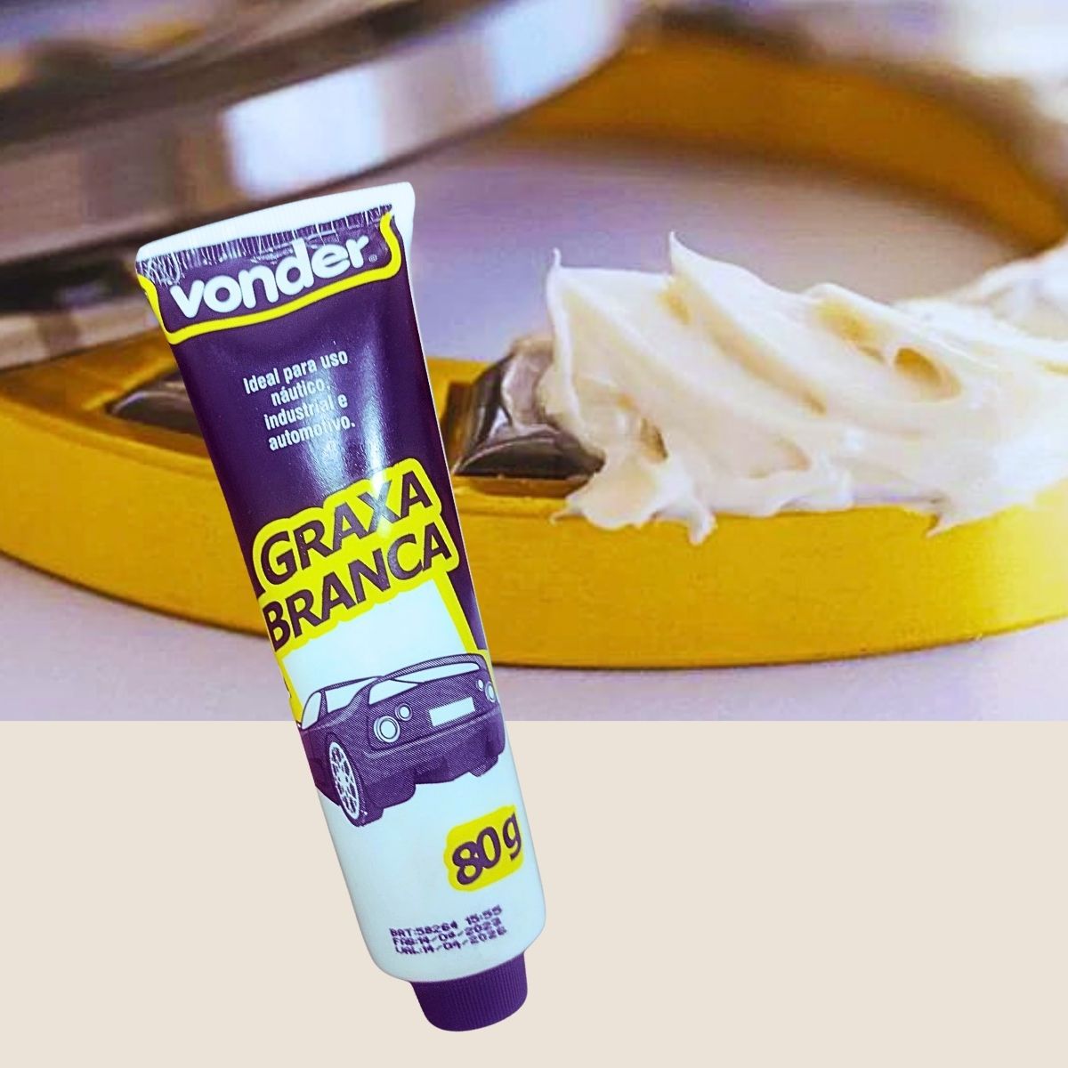 Graxa Branca Tubo 80g Náutico Industrial Automotivo VONDER - Parafusos e  Ferramentas Especiais