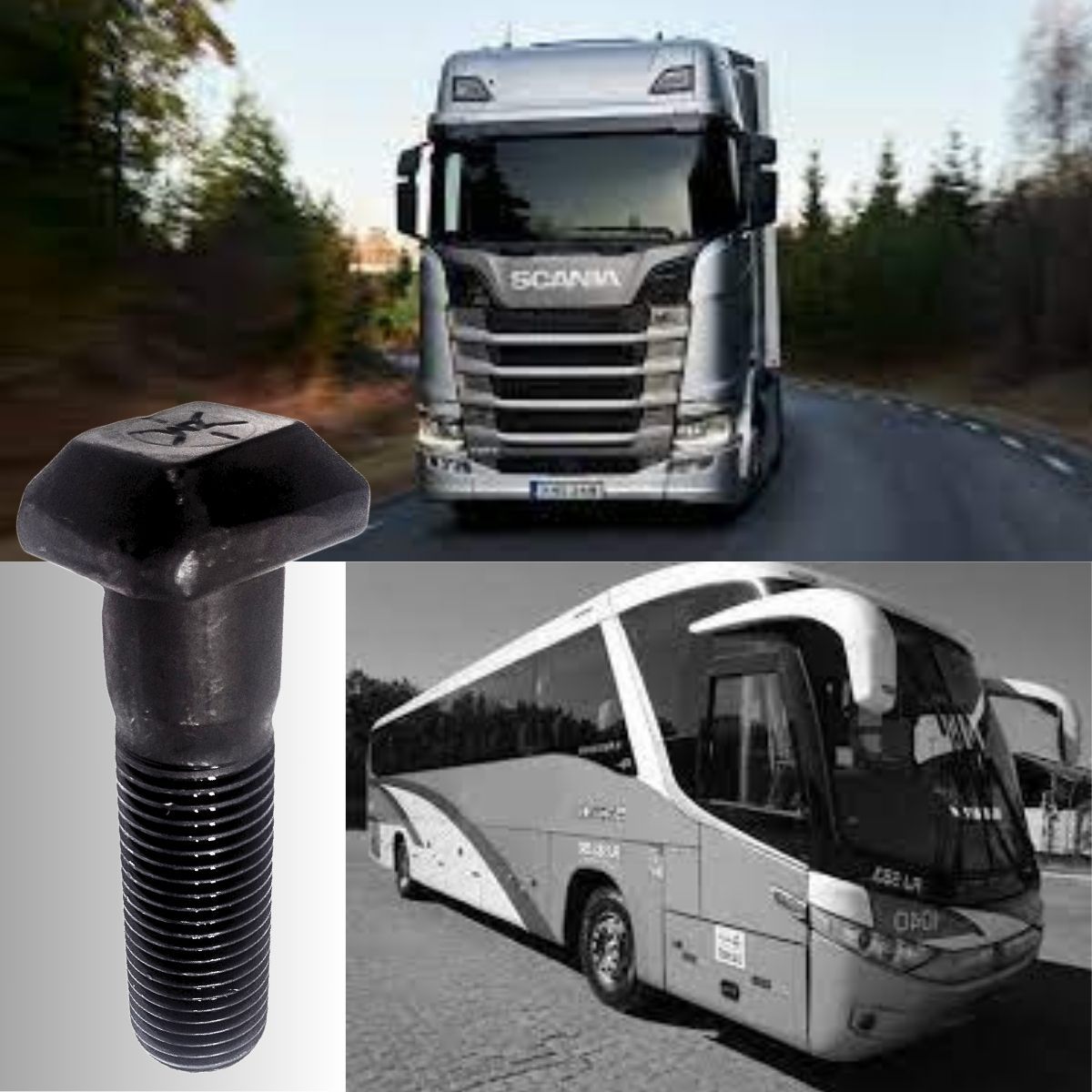 Parafuso Roda de Ferro 7/8 Dianteiro e Traseiro SCANIA ÔNIBUS - Parafusos e  Ferramentas Especiais