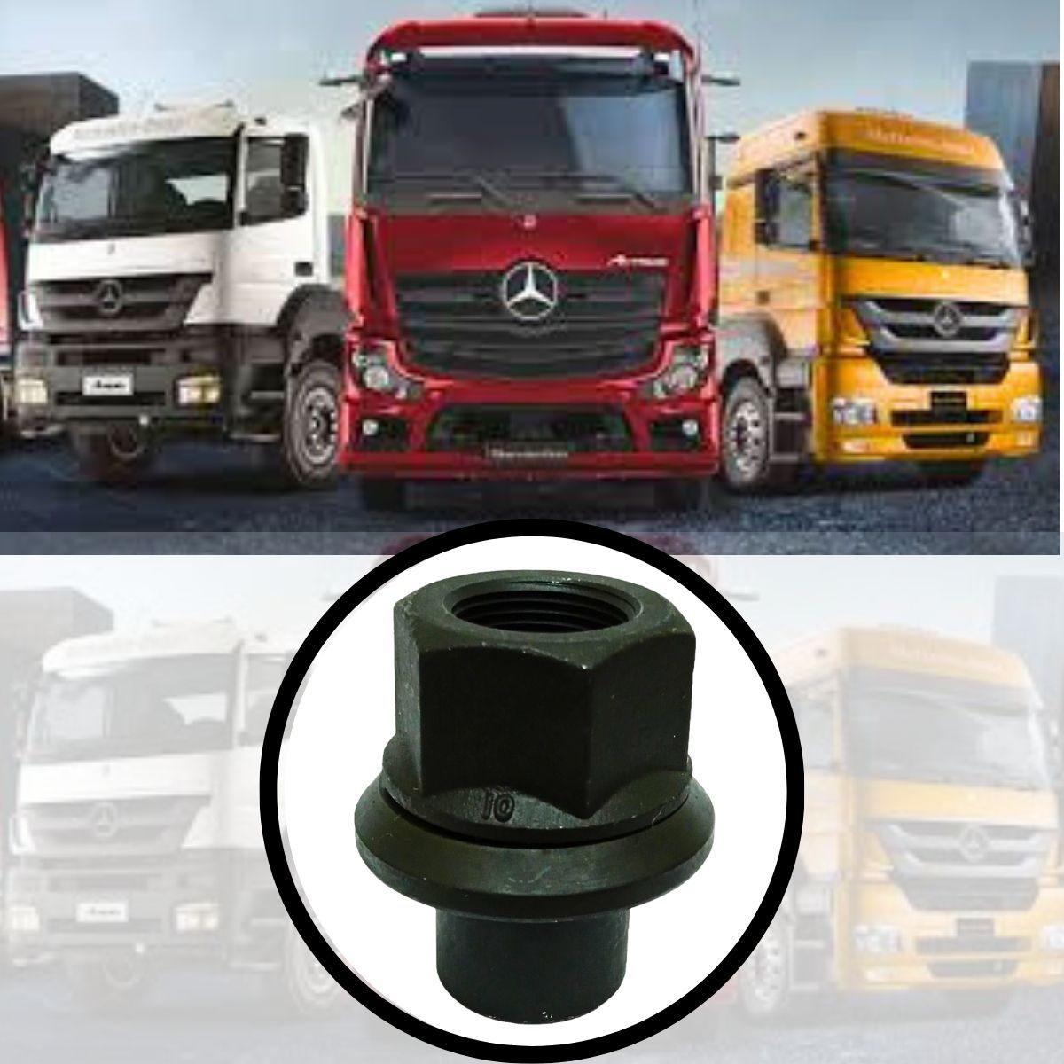 Porca Roda Centralizadora M22 CH 33 T Longo Randon Mercedes - Parafusos e  Ferramentas Especiais